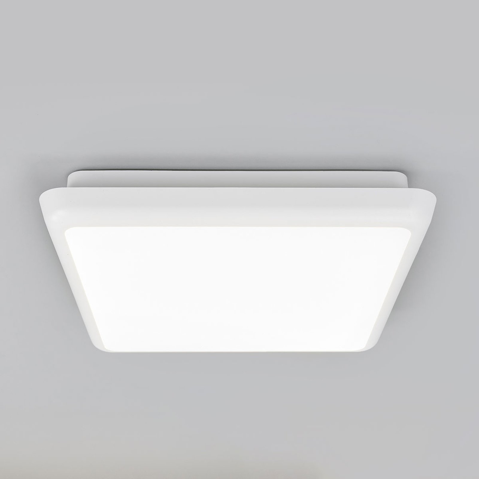 LED ceiling light Augustin, angular, 25 x 25 cm