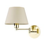 Pola Vägglampa Cream/Polished Brass - Lindby