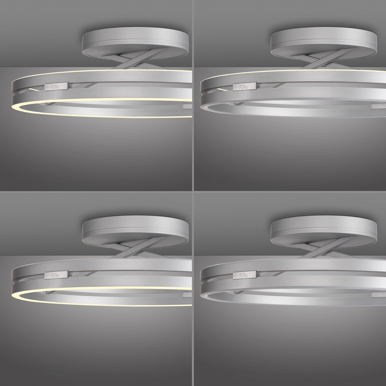 Loop LED-Deckenleuchte, stone, Metall, Ø 60 cm CCT - PURE Loop LED-Deckenleuchte, stone, Metall, Ø 60 cm CCT - PURE