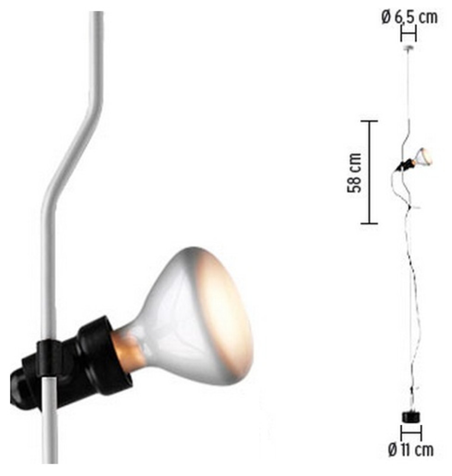 Parentesi Componenta de Lampă pentru Lustră Pendul White fără Dimmer - Flos