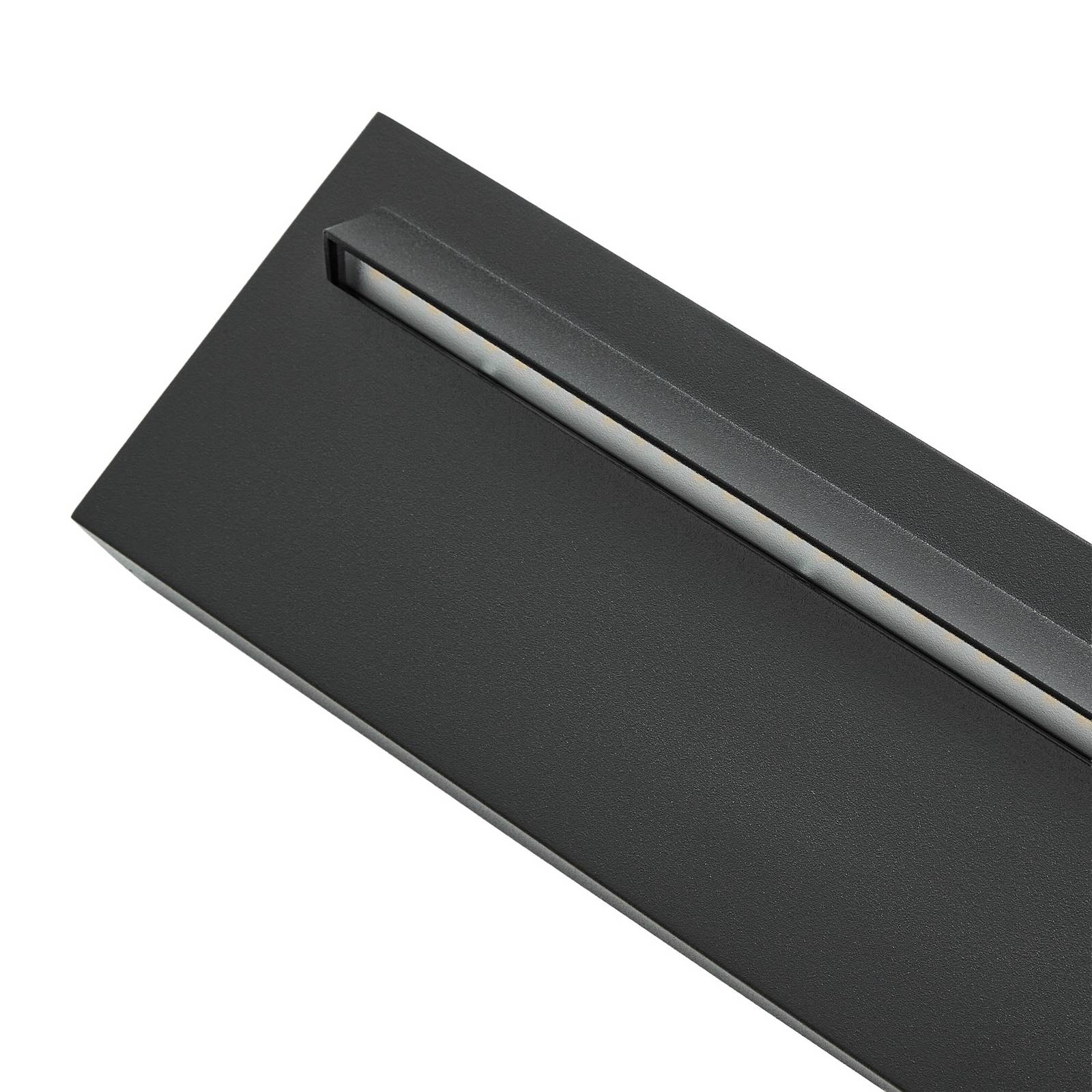 Kinkiet zewnętrzny LED Lucande Joril, 25 cm, czarny, IP65