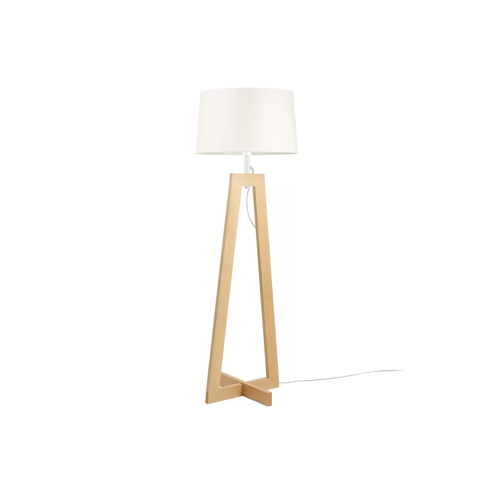 Aluminor Sacha LS mini floor lamp wood and fabric Lights.ie