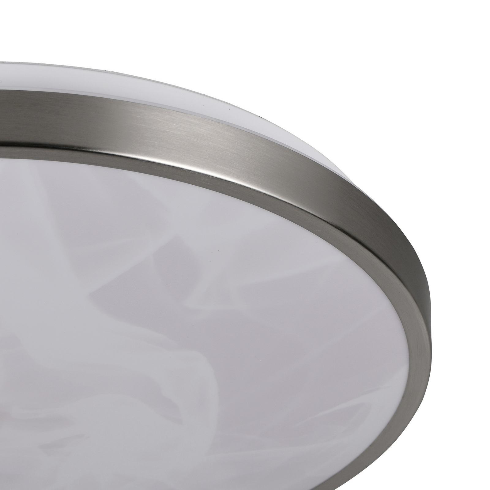 LED griestu lampa „Fena“, matēts niķelis, Ø 38 cm, metāls, IP44 LED griestu lampa „Fena“, matēts niķelis, Ø 38 cm, metāls, IP44
