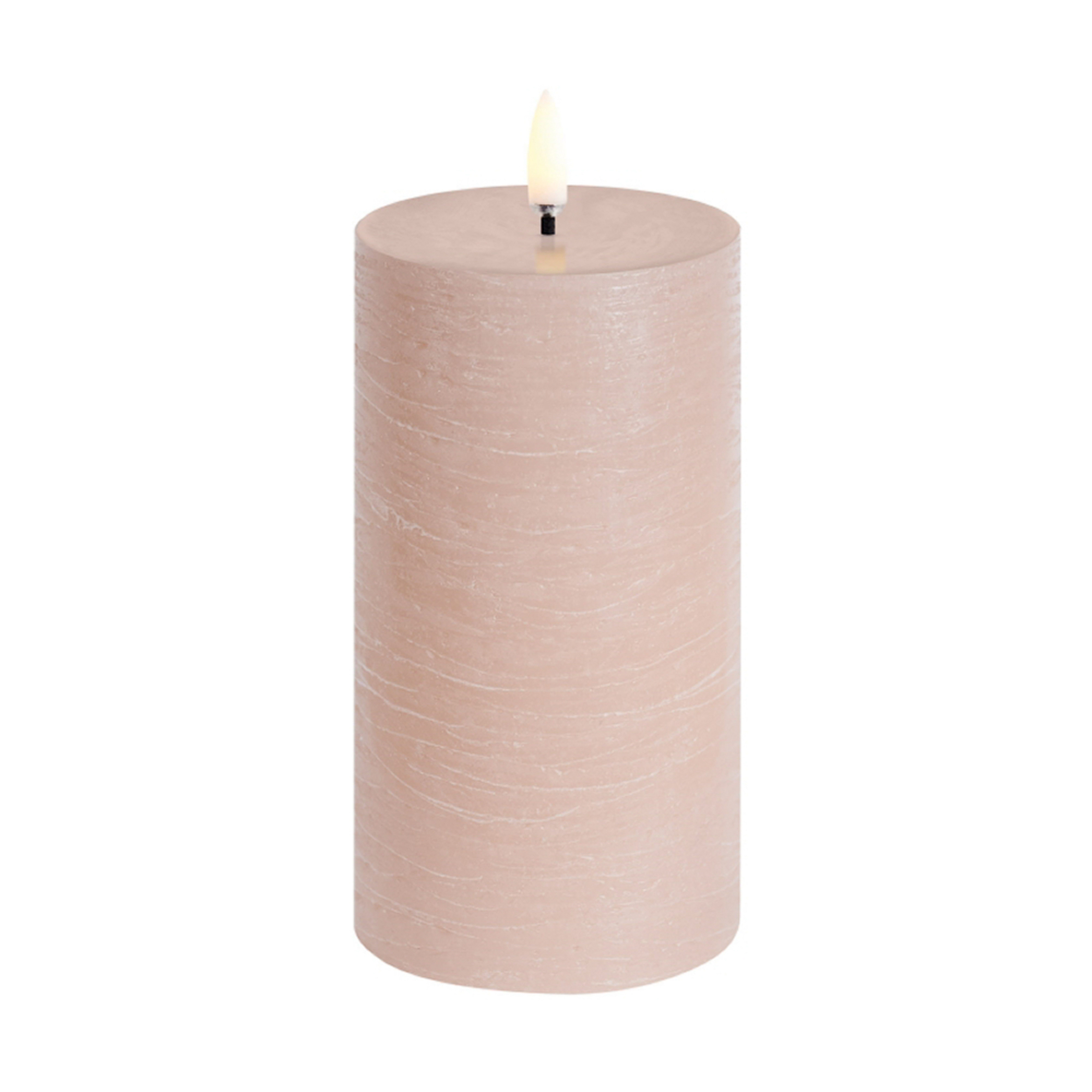 PILLAR LED candle, beige, height 15 cm, wax - Uyuni Lighting