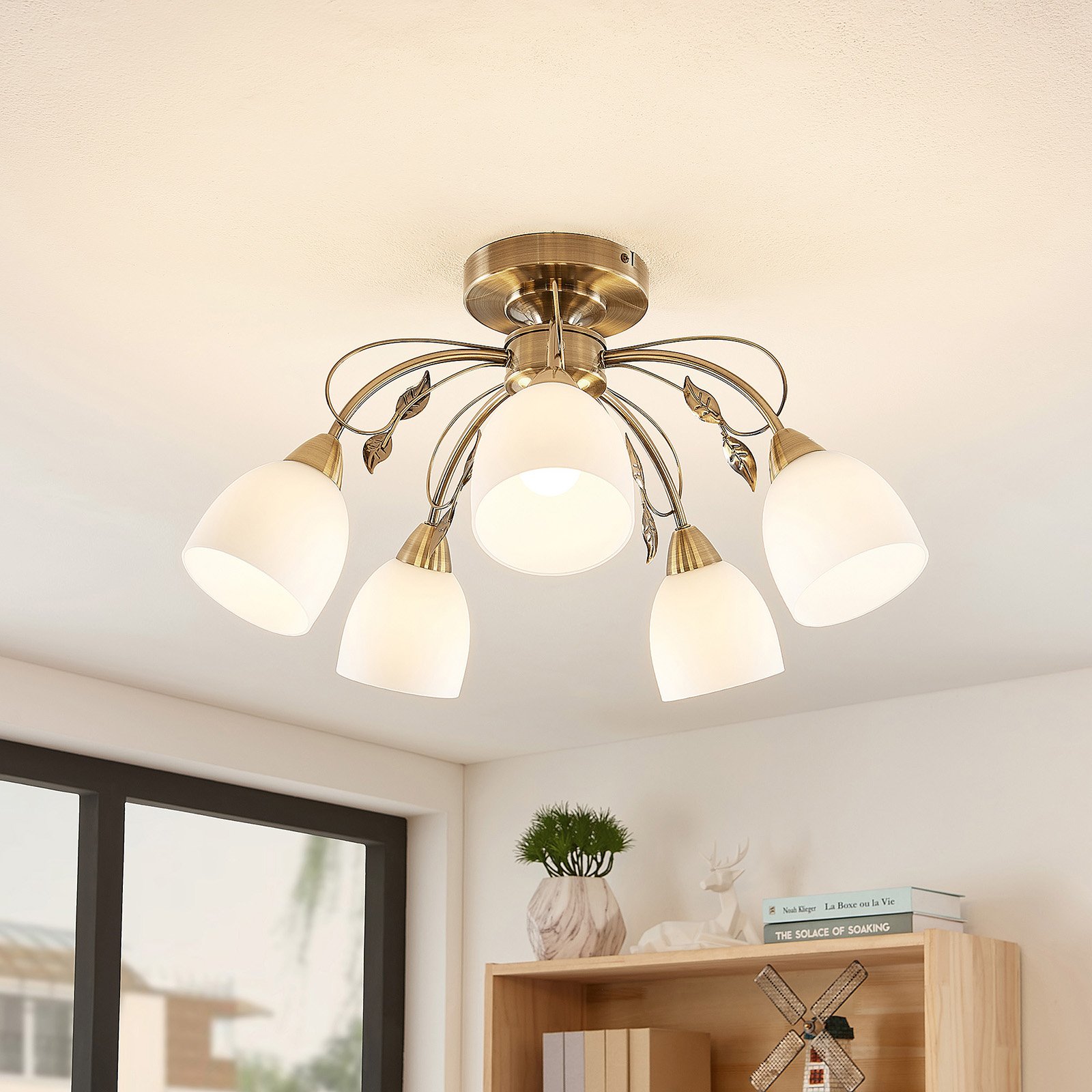 Lindby Thaddeus ceiling light, 5-bulb, 31 cm