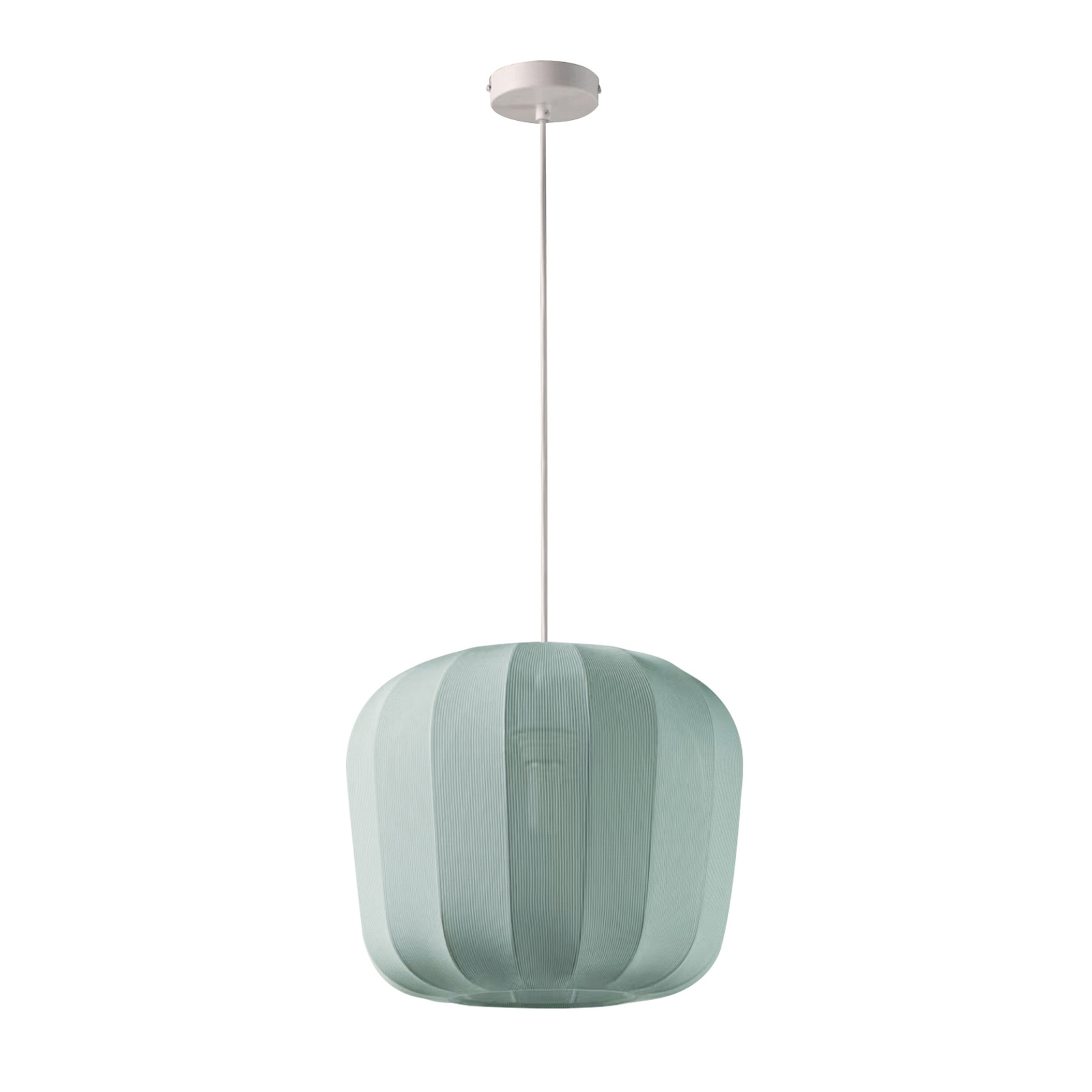 Lindby hanglamp Helin, blauw, Ø 35 cm, stof