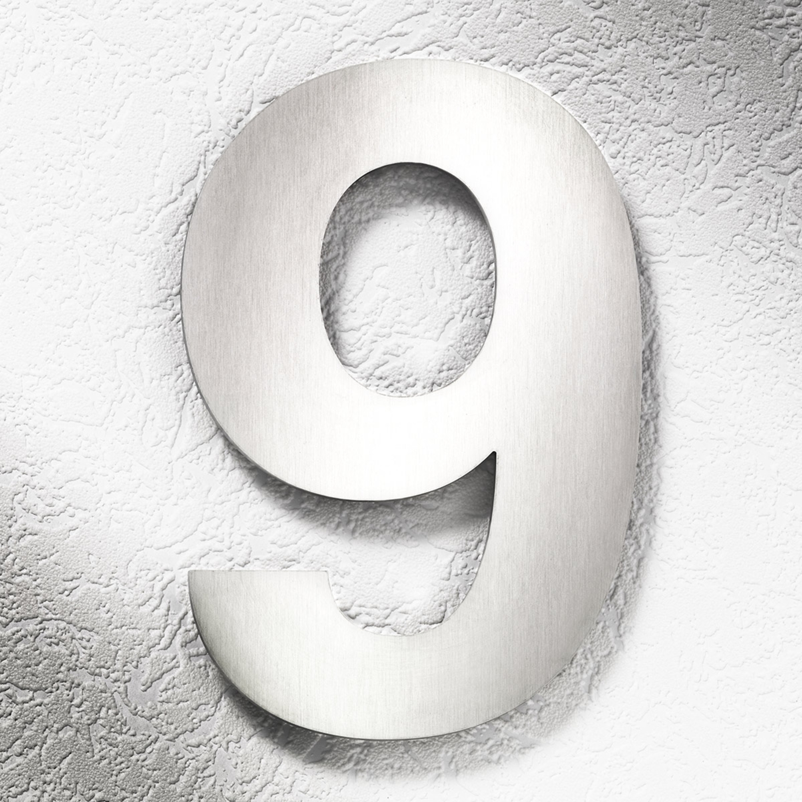 CMD Stainless Steel House Numbers, Large 9, Stainless steel, W: 17 cm, H: 25 cm