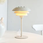 Dyberg Larsen bordlampe SIXTEEN, perlehvit, metall, E27
