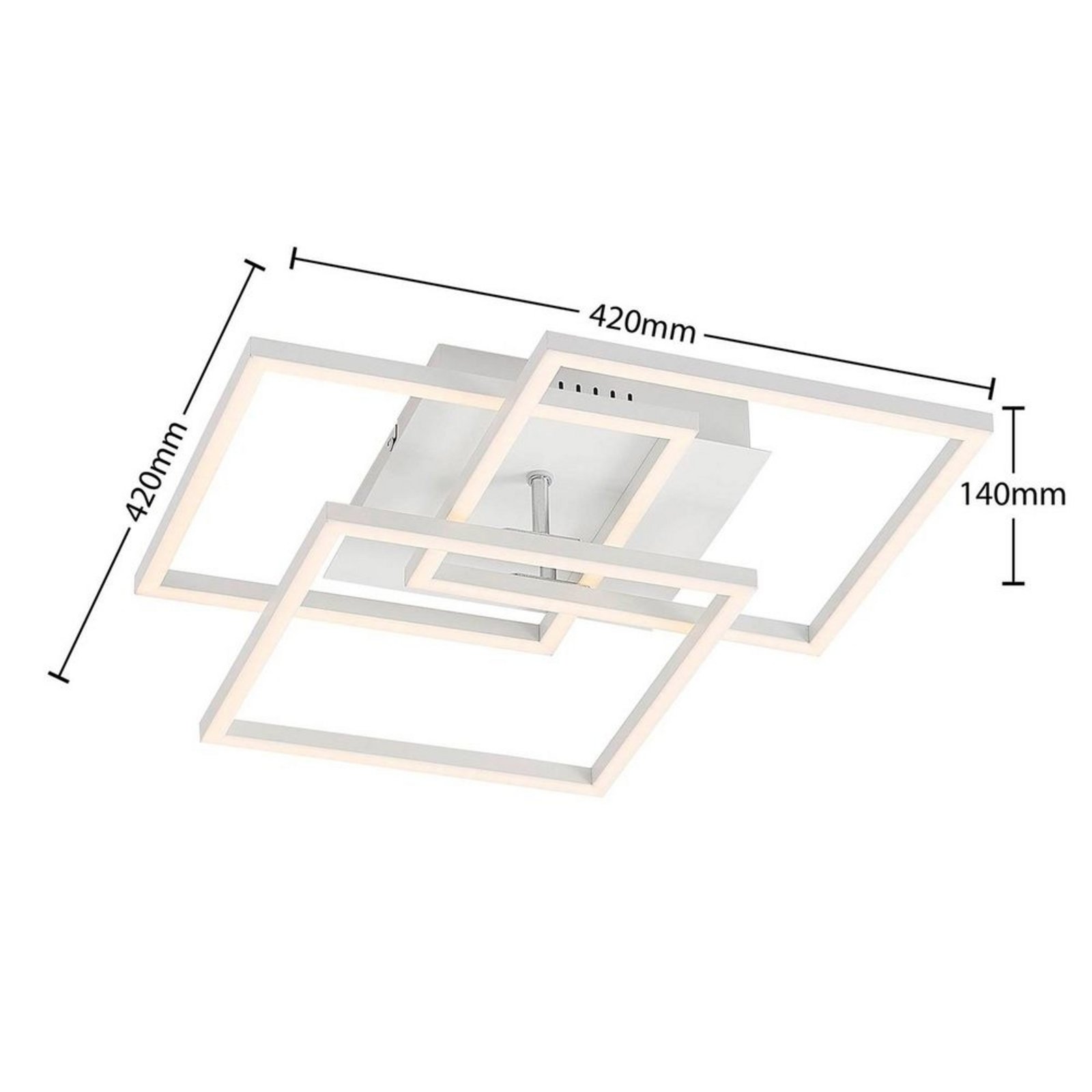 Qiana Square Plafonieră LED White - Lindby