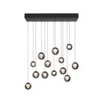 Popup LED-Hängelampe, grau/rauchgrau, 100 cm, 13-fl. - PURE