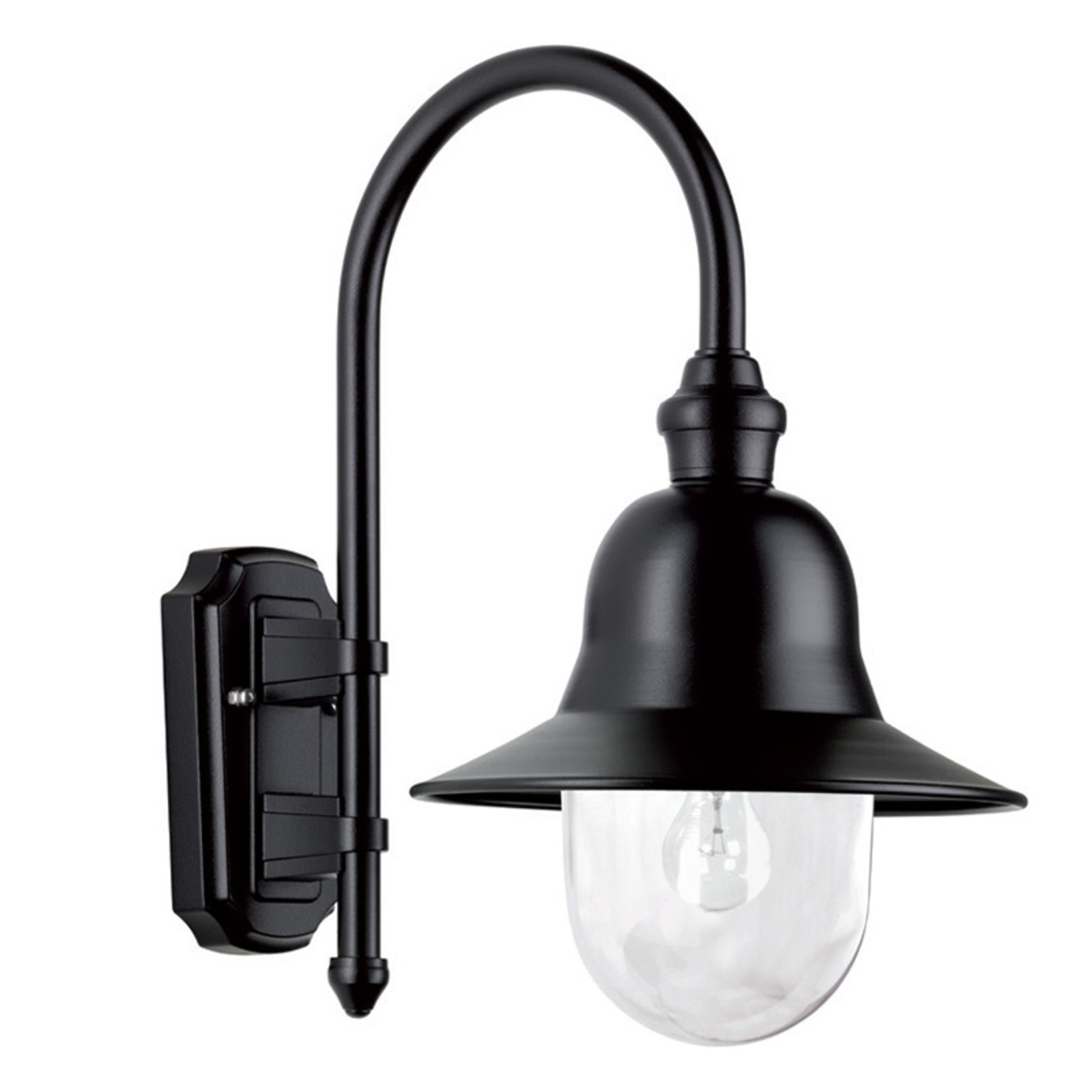 Nios outdoor wall light in black