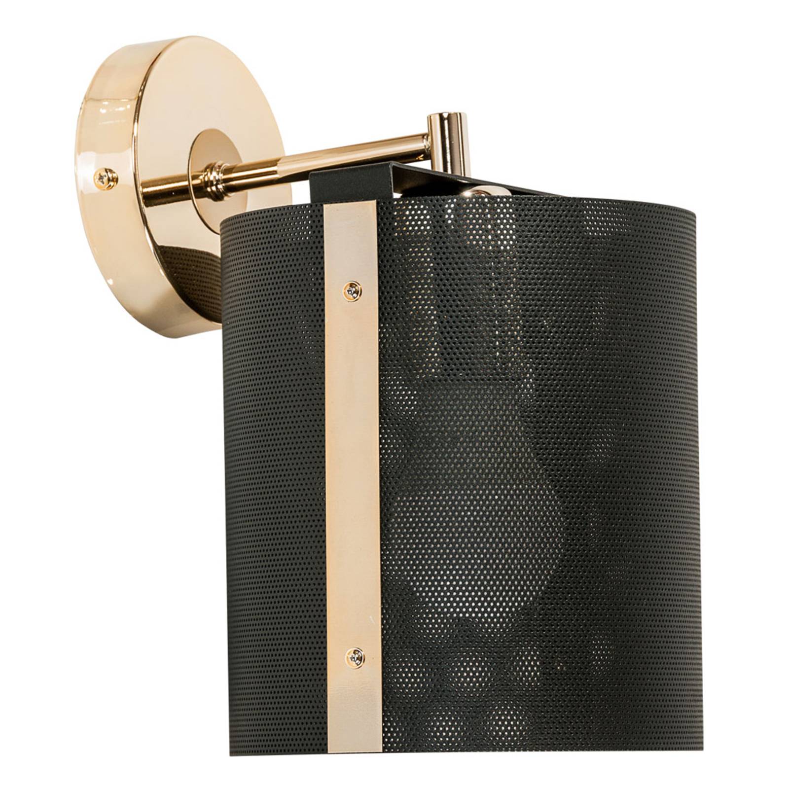 Vägglampa Etro, svart/guld