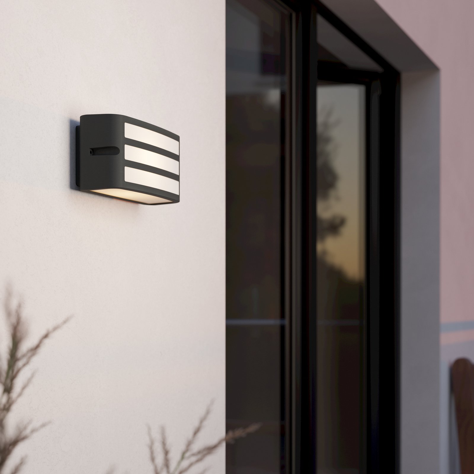 Camarda udendørs væglampe med stivere, antracit