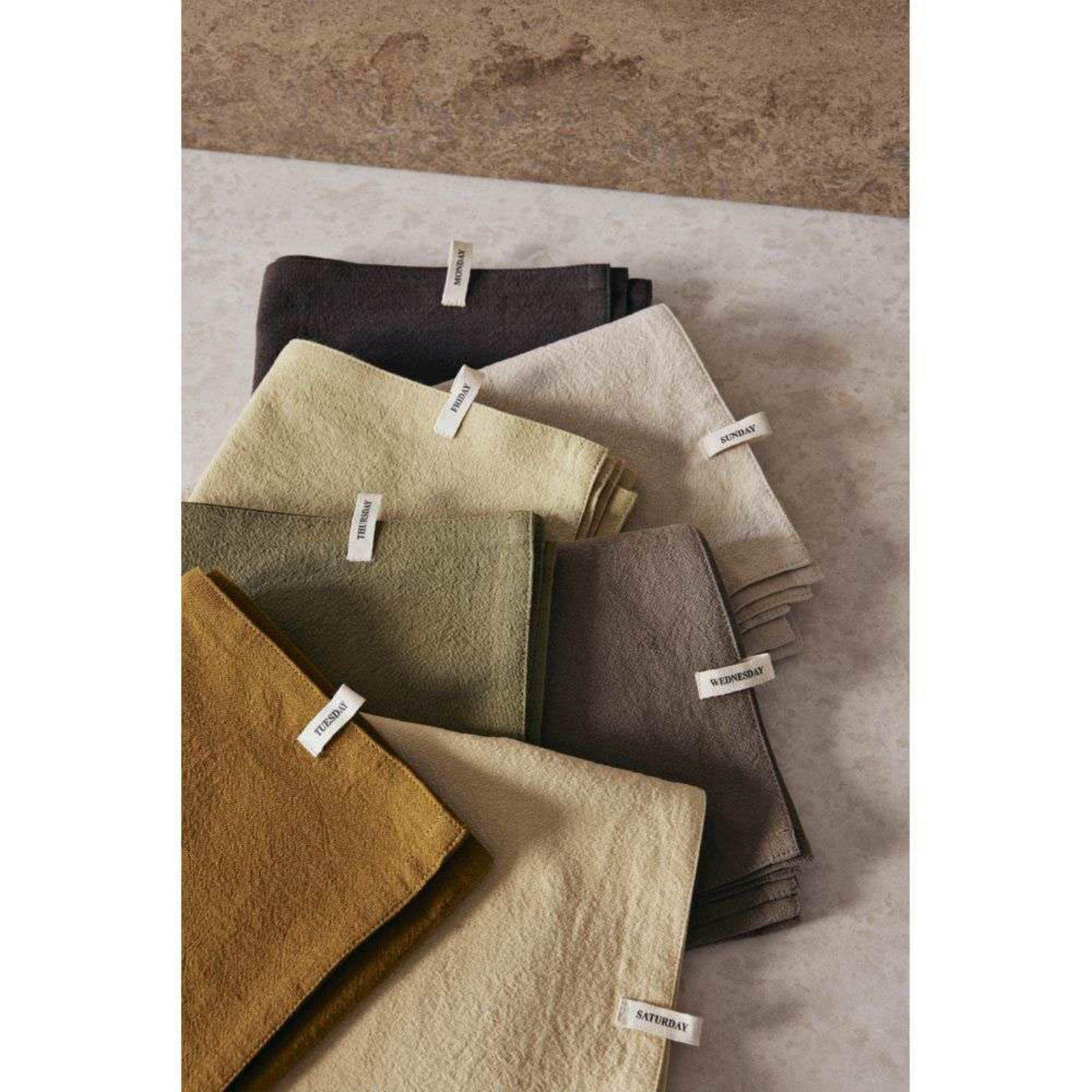 Day Tea Towel Set of 7 Multi - Ferm Living