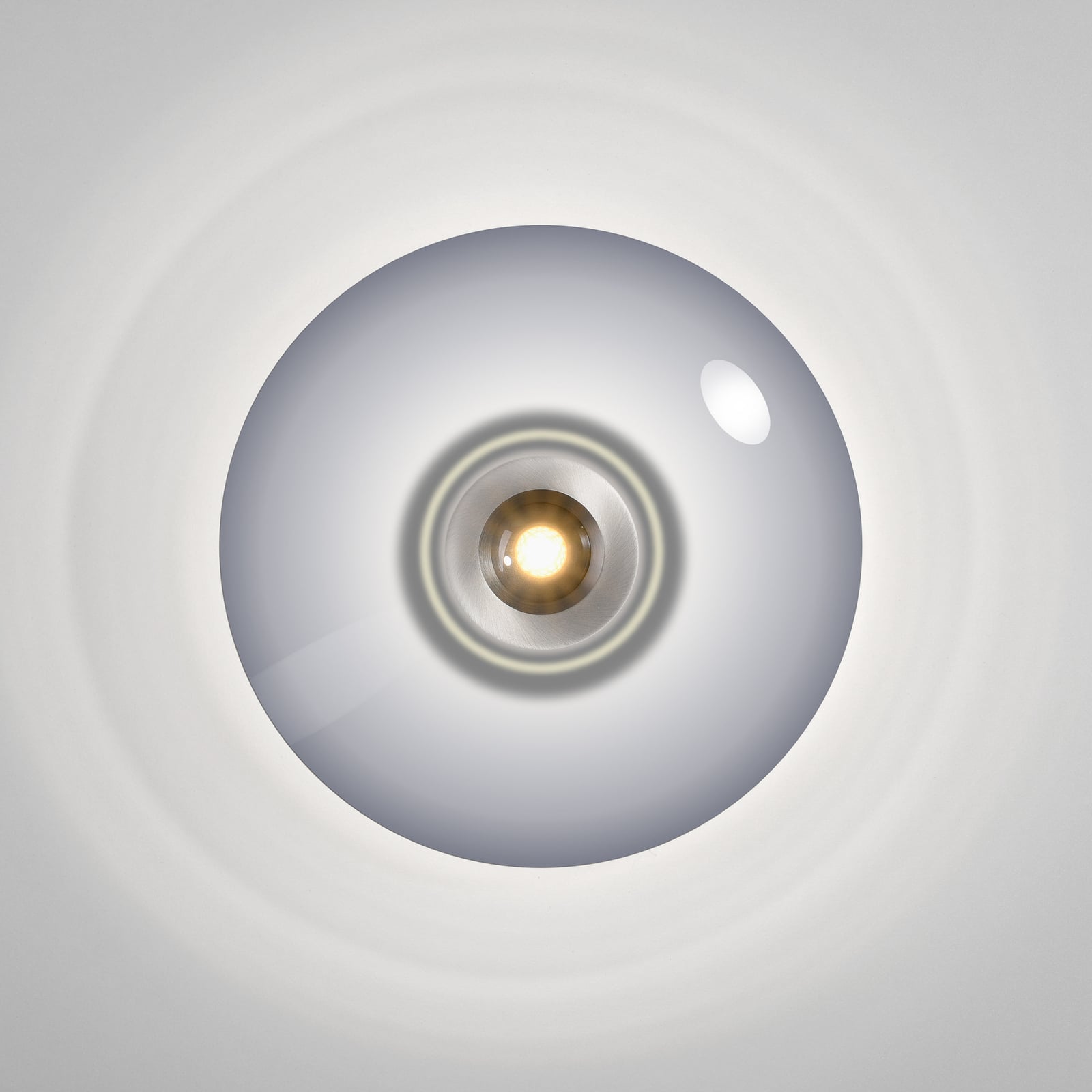 Vitrum LED-Deckenlampe, grau, Glas/Aluminium, Ø 45 cm - PURE Vitrum LED-Deckenlampe, grau, Glas/Aluminium, Ø 45 cm - PURE
