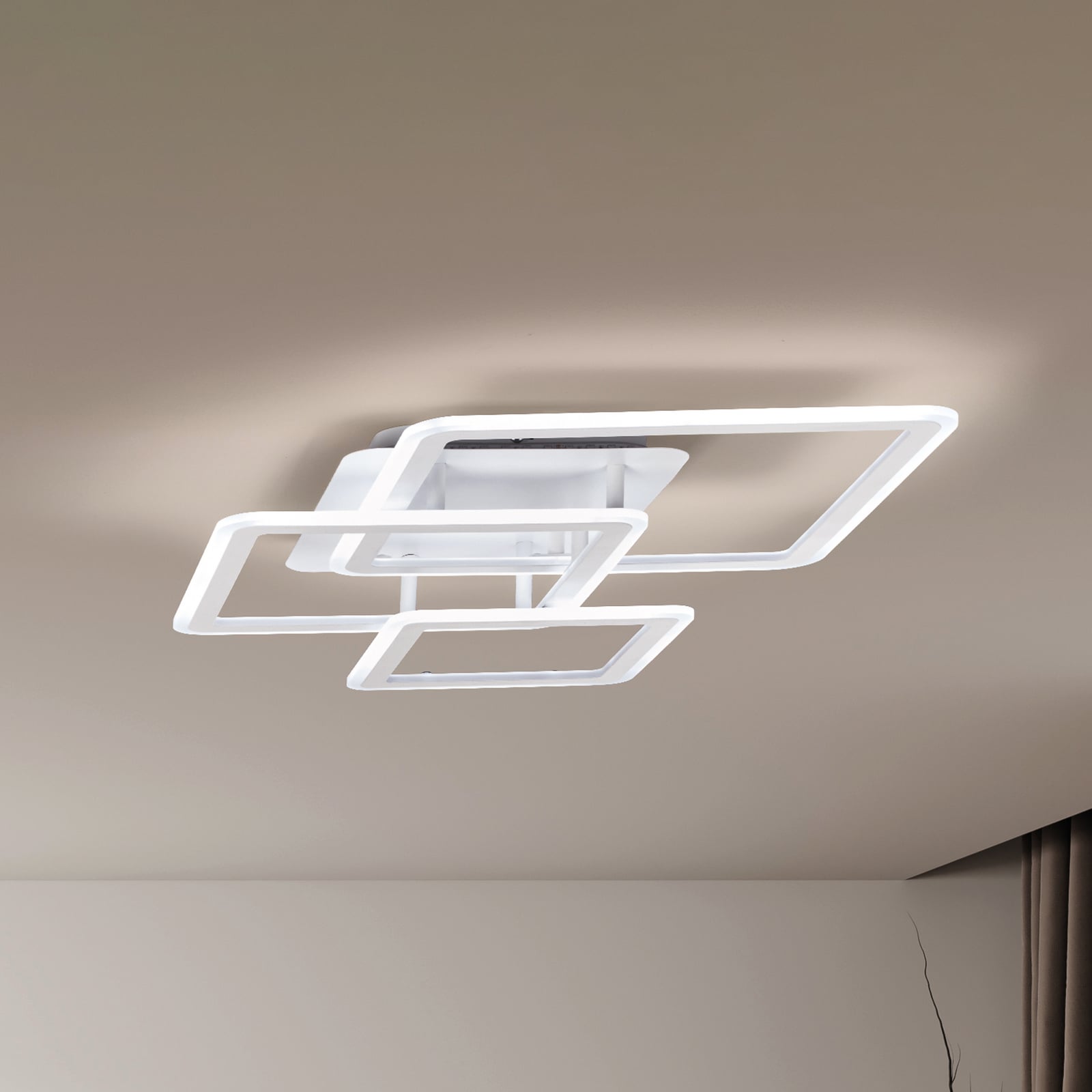 LED-laelamp Gelder, liivvalge, pikkus 65 cm, metallist, RGBW, CCT
