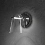 Prandina Sino W3 LED wandlamp helder/zwart chroom
