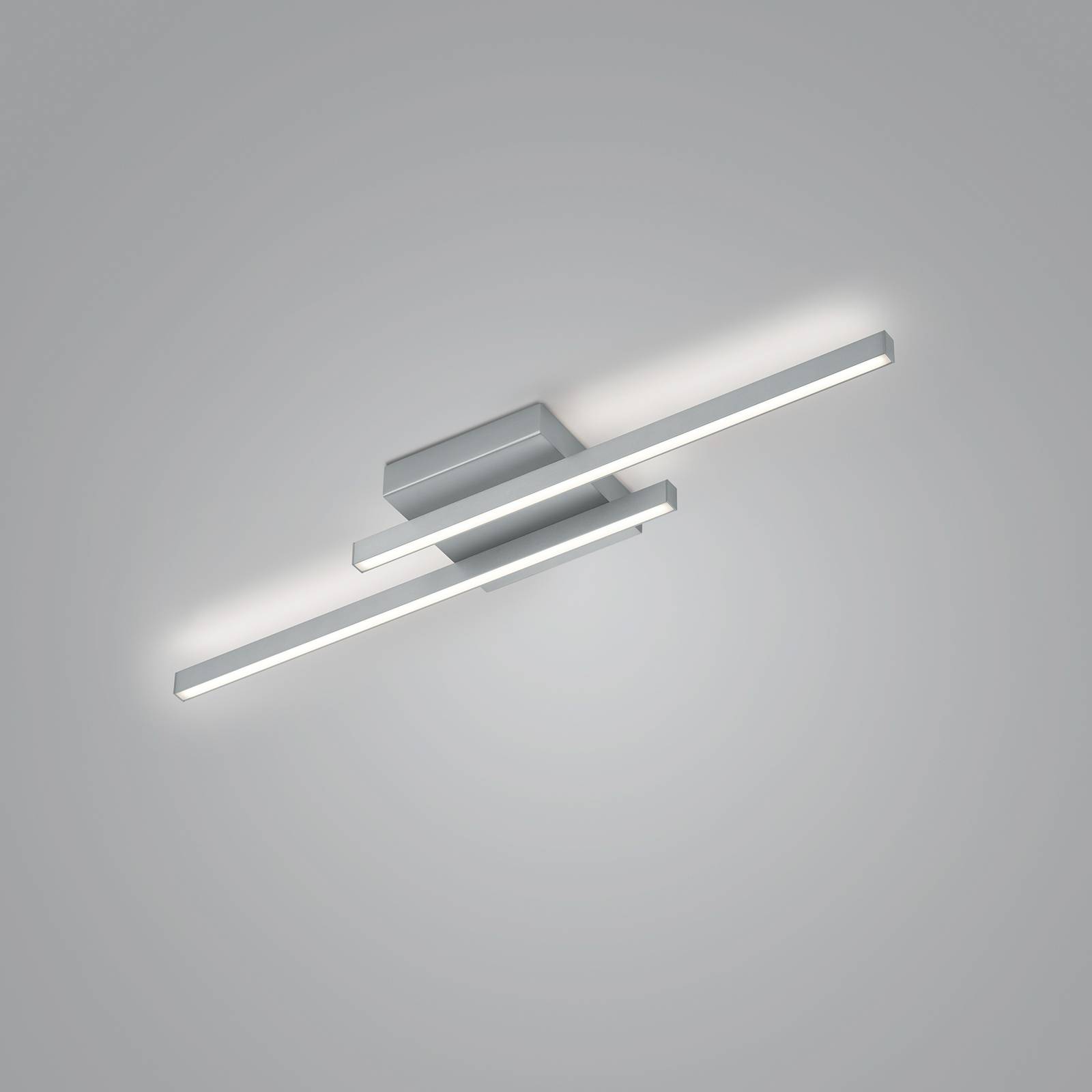 Knapstein LED-taklampa Nuri up/down 2 lampa nickel
