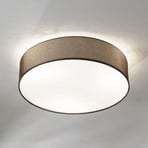 Braune Textil-Deckenlampe Pasteri
