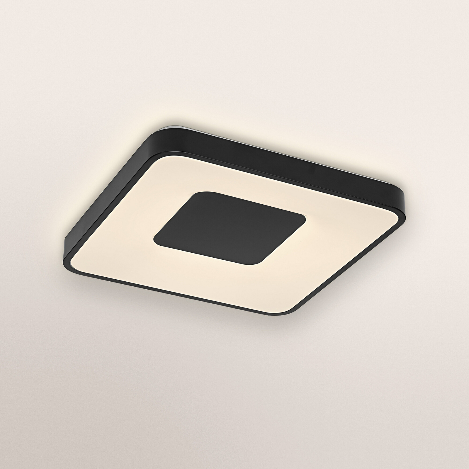 Φωτιστικό οροφής LED OSRAM ORBIS PIANA, μαύρο, 49x49 εκ., clickdim Φωτιστικό οροφής LED OSRAM ORBIS PIANA, μαύρο, 49x49 εκ., clickdim