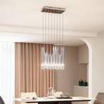 Lucande LED ceiling light Korvitha, 8-bulb, grey, glass