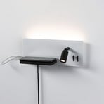 Paulmann LED-vägglampa Serra, vänster sida, USB-C-port