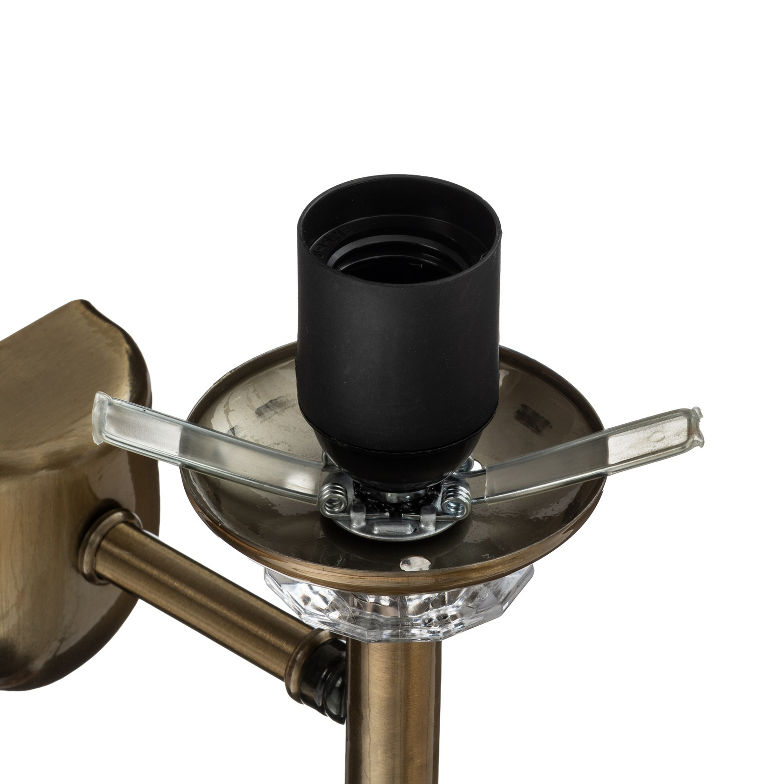 Applique murale Glory, laiton, métal, hauteur 47 cm