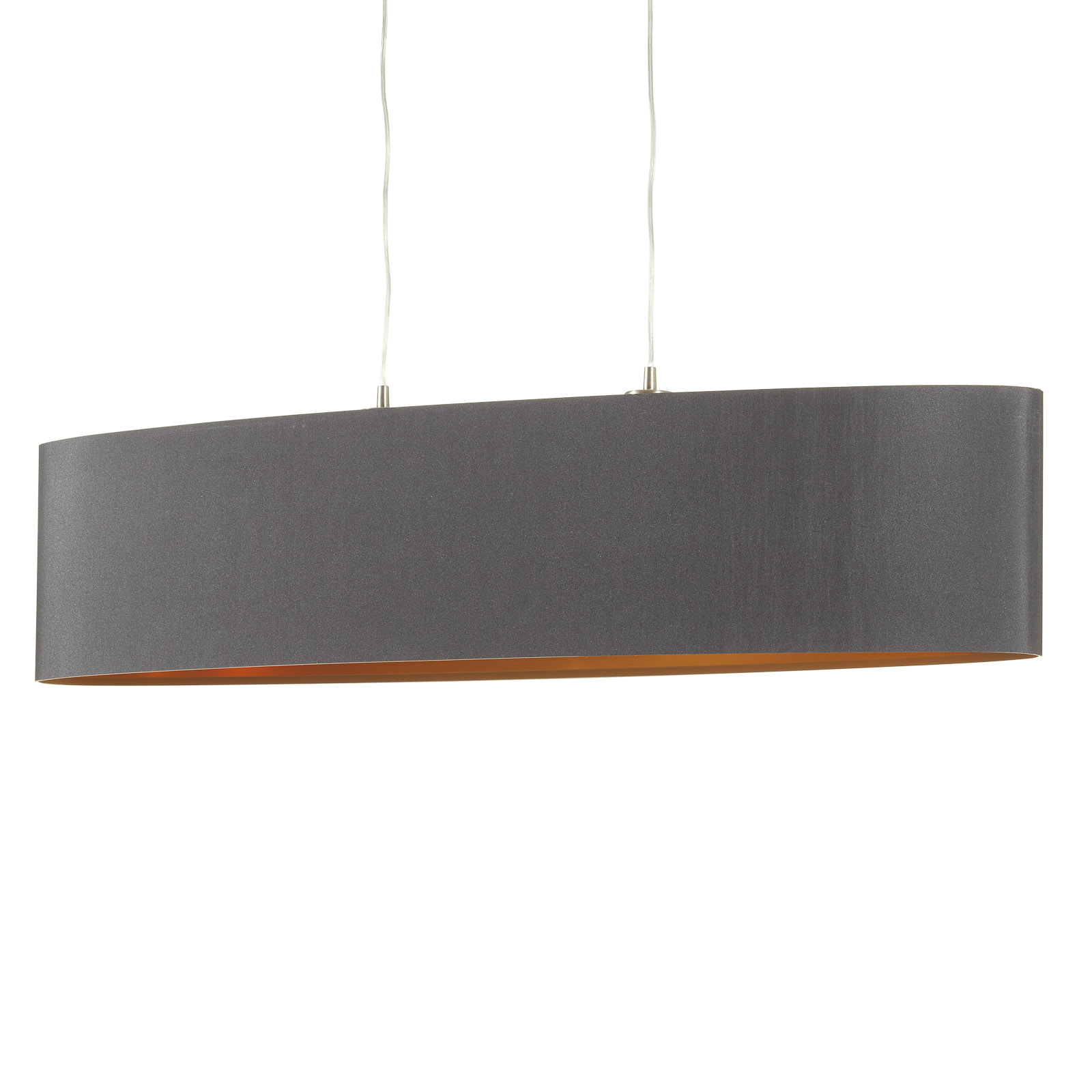 Textil Hängeleuchte Lecio, oval, 100 cm, schwarz Textil Hängeleuchte Lecio, oval, 100 cm, schwarz