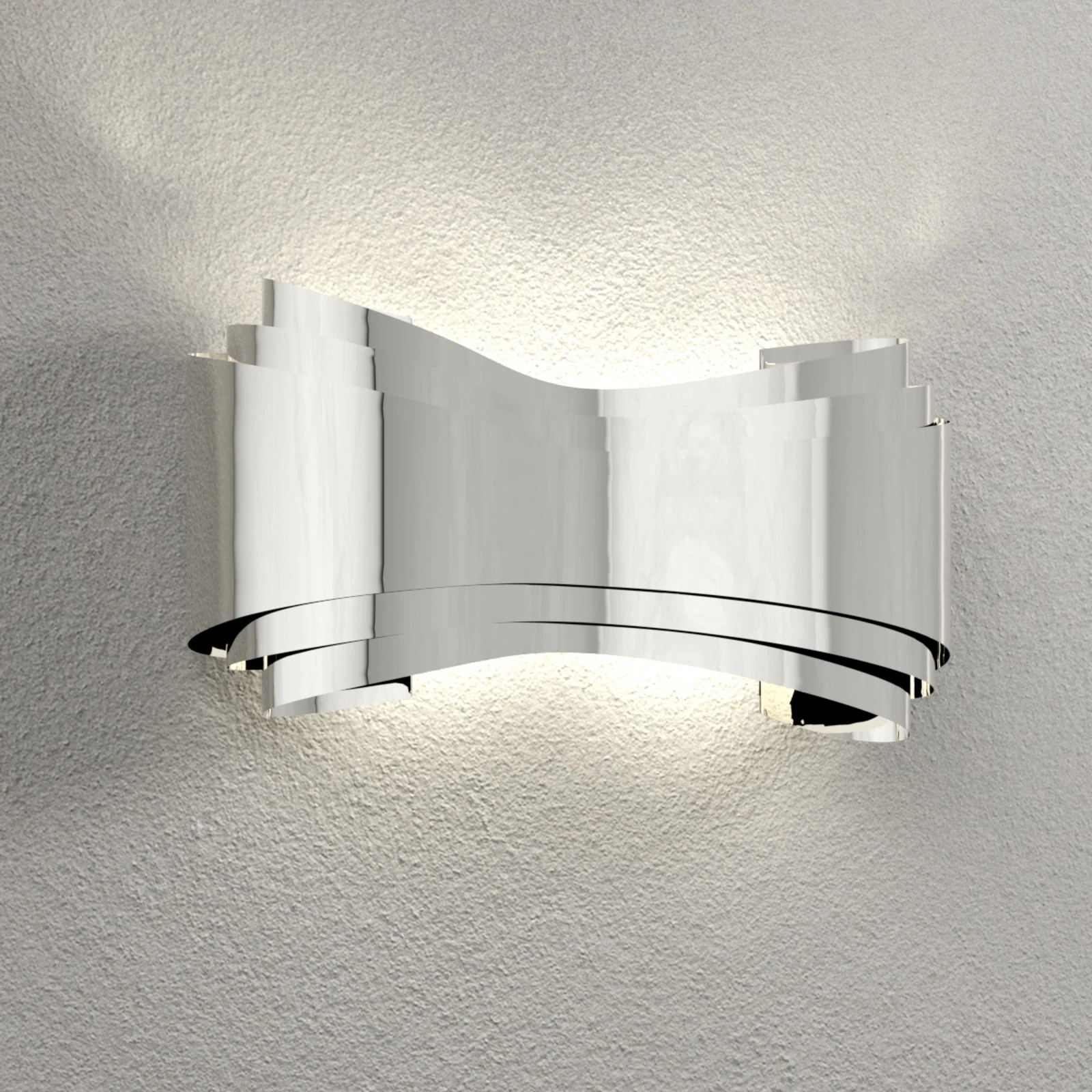 Applique Da Parete Selene - Design Artistico In Fasce D'Acciaio, Finitura Rame, 80W, Lampadina LED Non Inclusa