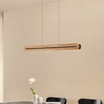 Lucande LED obesna svetilka Darnor, les, CCT, dolžina 100 cm