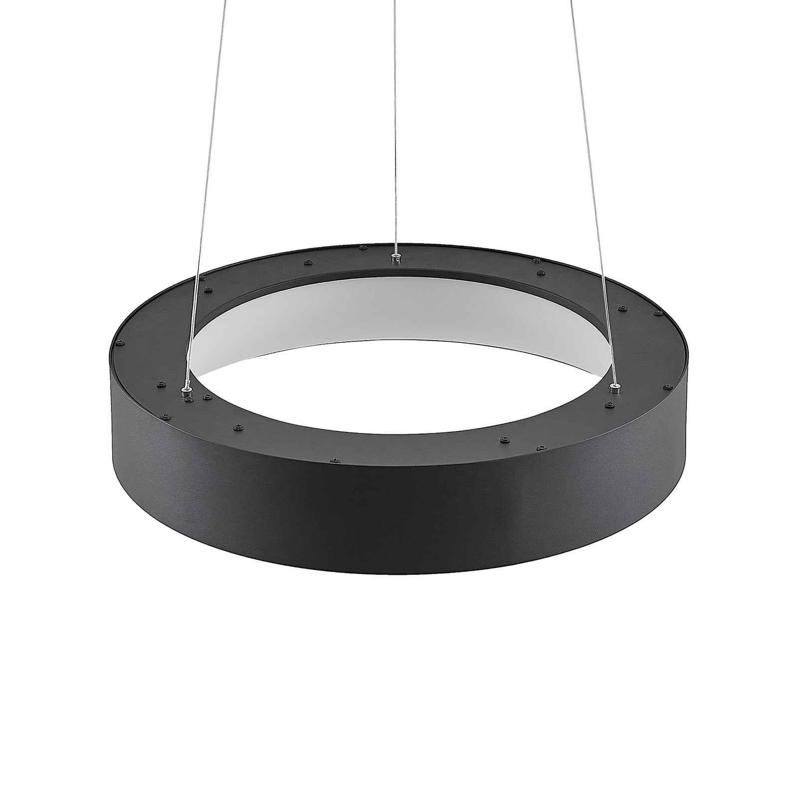 Aleksi LED viseća lampa, Ø45 cm, crna, metal, CCT - Arccio