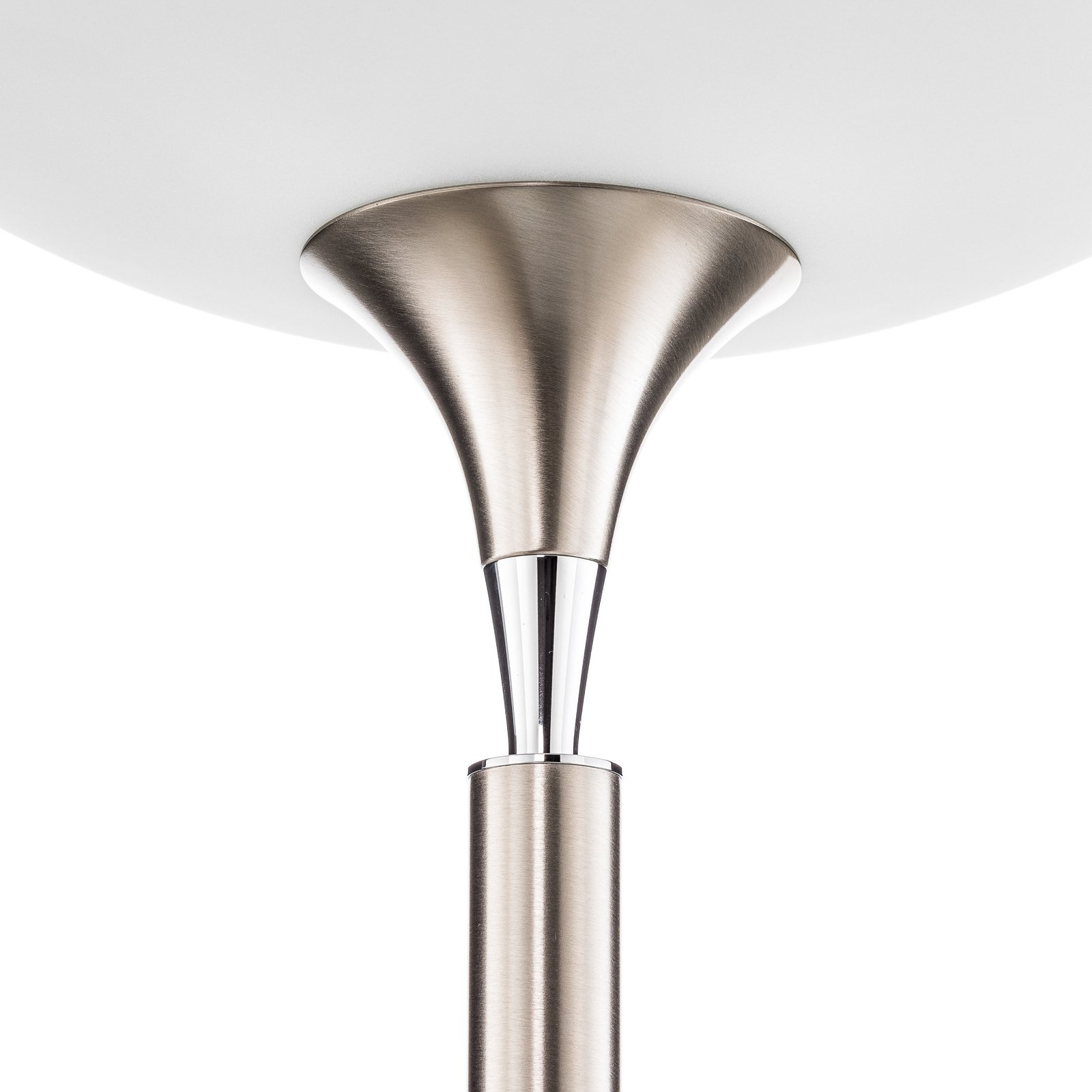 BANKAMP Opera подова лампа за четене с димируемо рамо никел