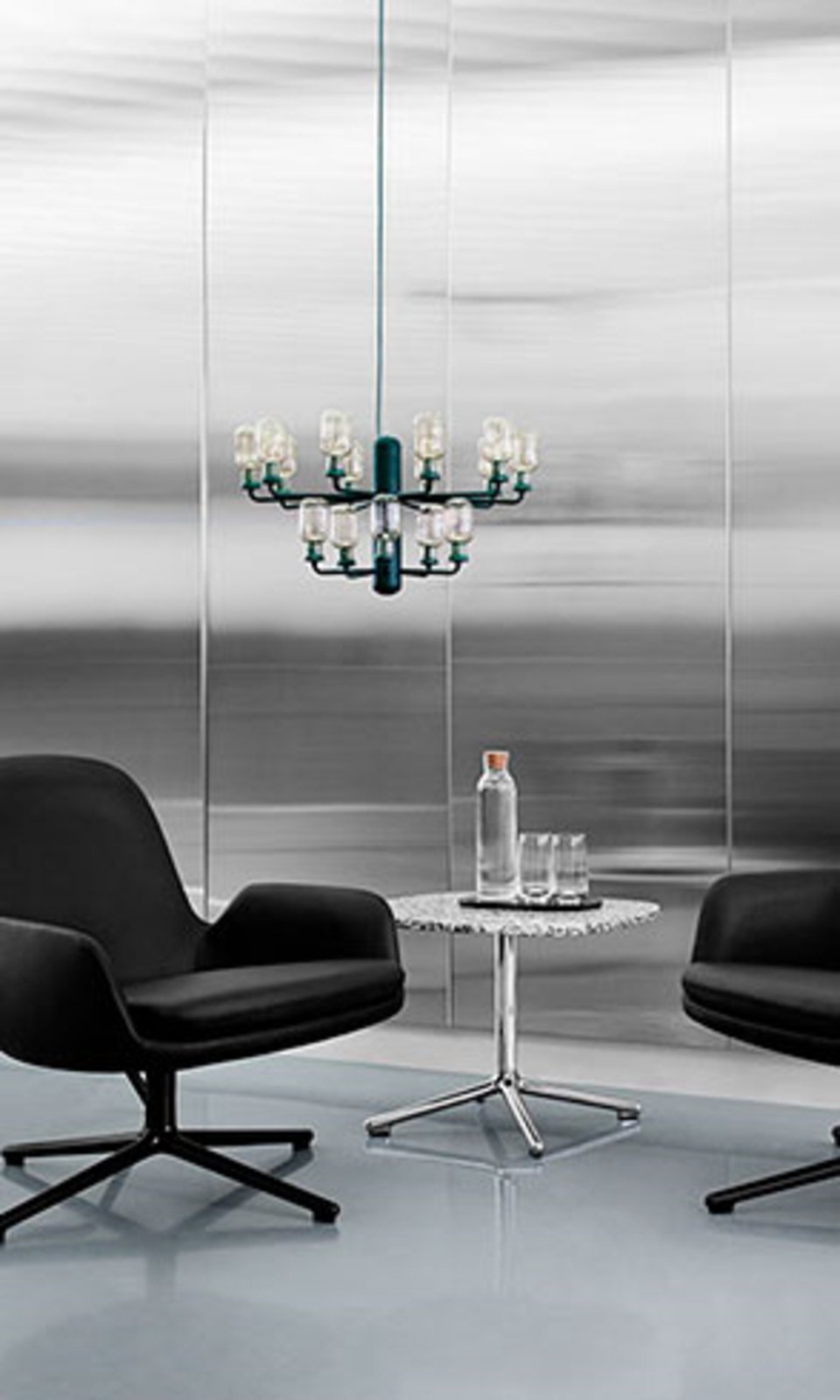 Amp Candelabru Small Smoke/Black - Normann Copenhagen