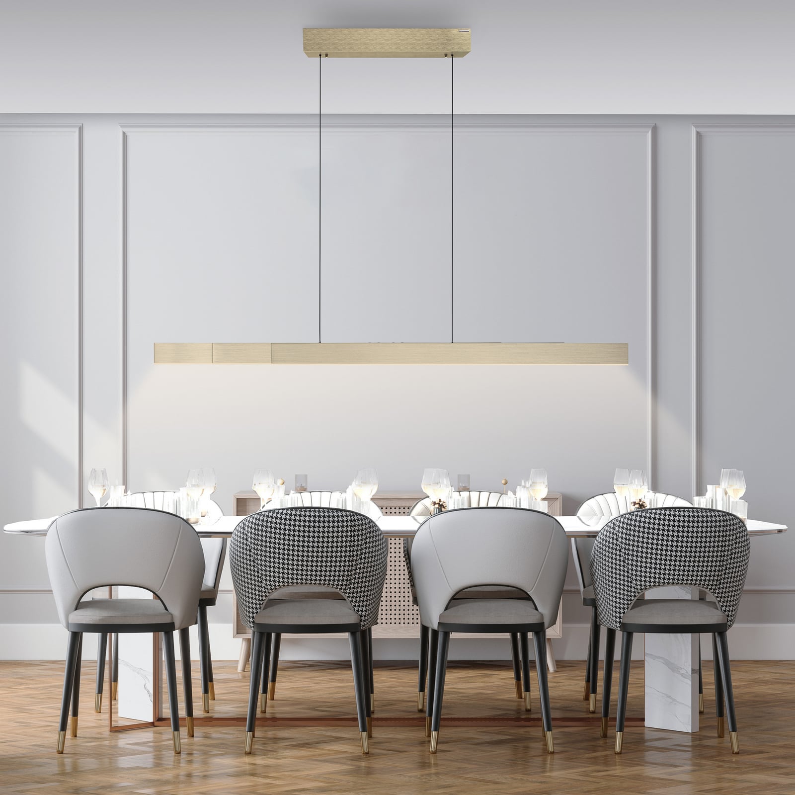 Suspension LED Moto-Rise, or impérial, aluminium, CCT - PURE Suspension LED Moto-Rise, or impérial, aluminium, CCT - PURE