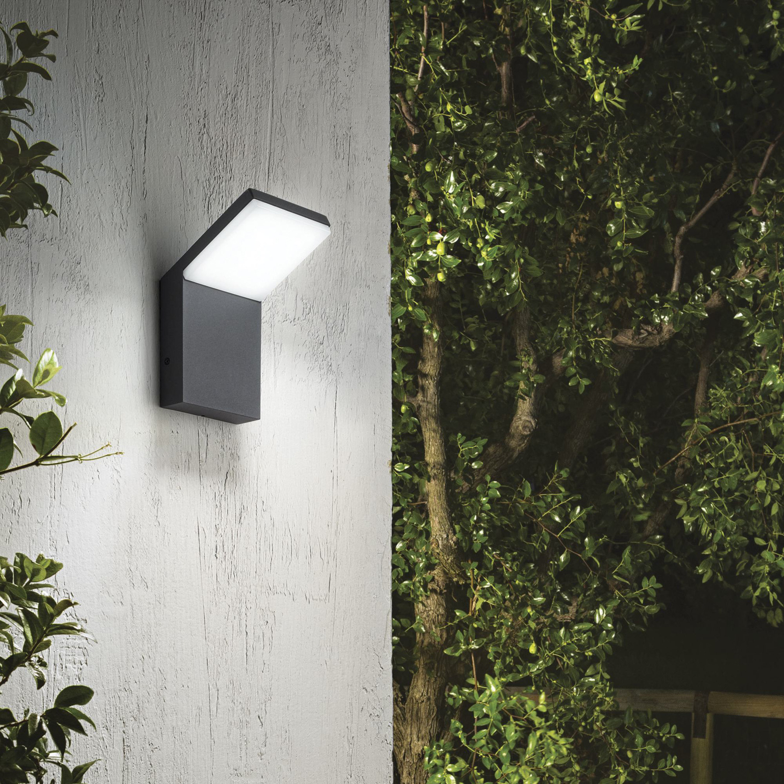 Ideal Lux LED φωτιστικό τοίχου εξωτερικού χώρου Στυλ ανθρακί, αλουμίνιο,