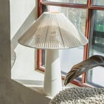 Favoro table lamp, cream, height 50 cm, ceramic, textile