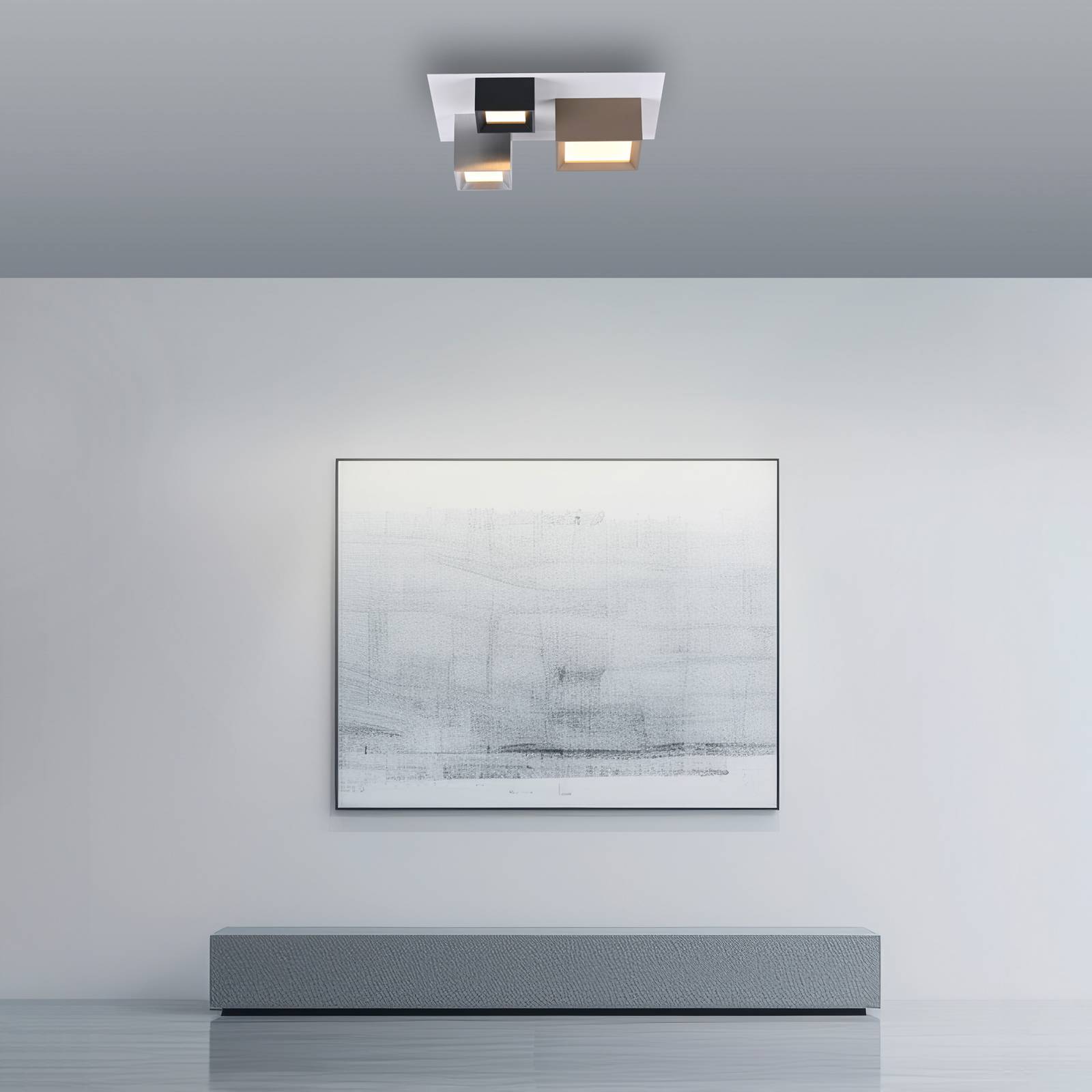  Pure Pure Manhattan Led Ceiling Lamp, Multicoloured, 3-bulb, Cct 