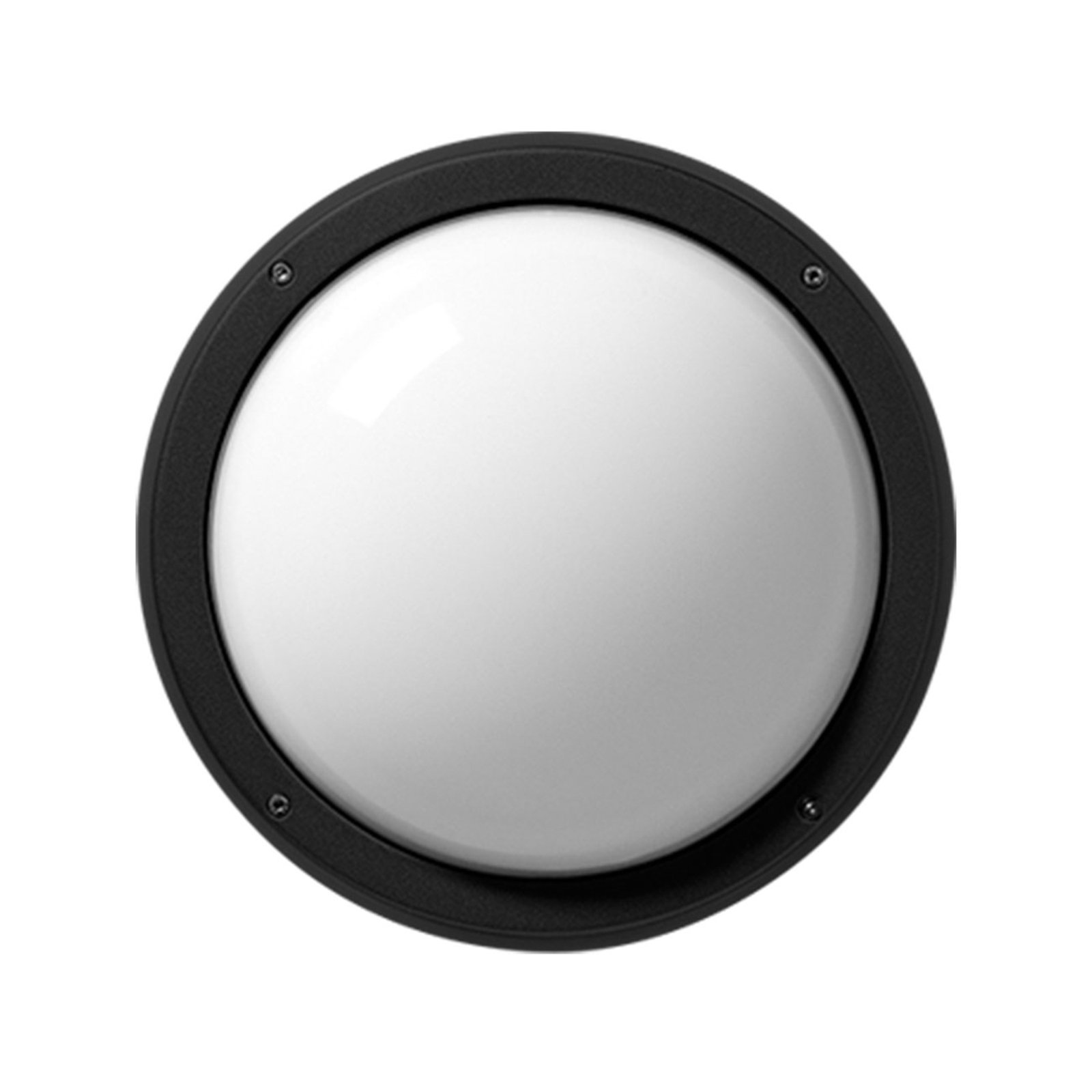 PERFORMANCE LIGHTING Eko+21 wall light with E27, anthracite, die-cast aluminium, glass, E27, 60 W, energy efficiency: A++
