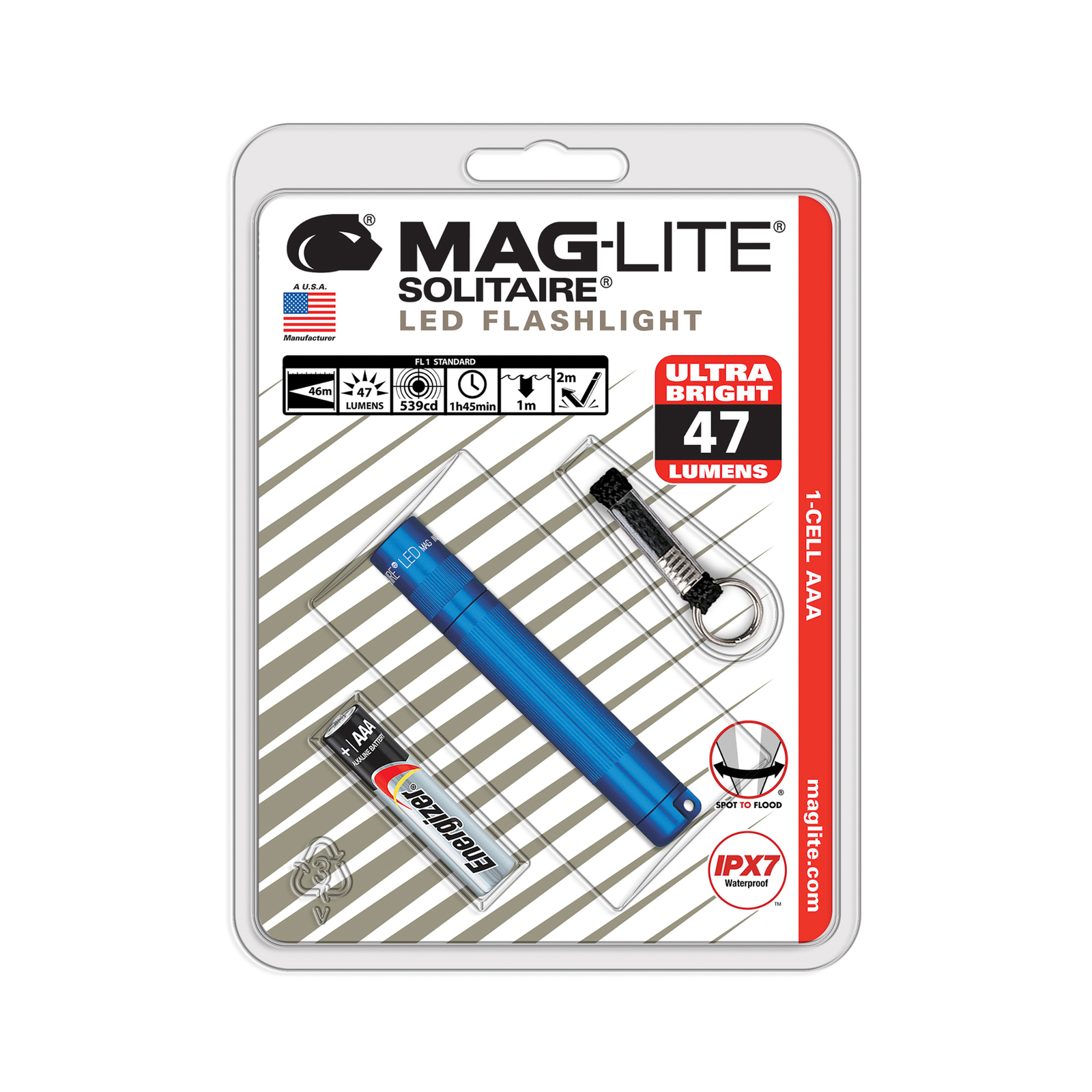 Maglite LED baterka Solitaire, 1 článok AAA, modrá