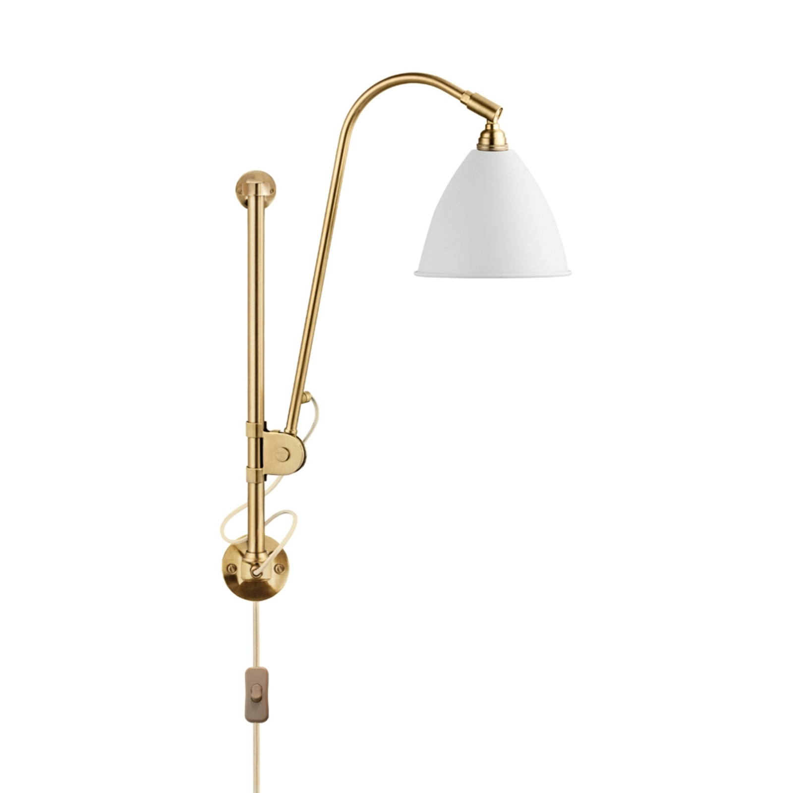 Bestlite BL5 Nástenné Svietidlo ø16 Brass/Matte White - GUBI