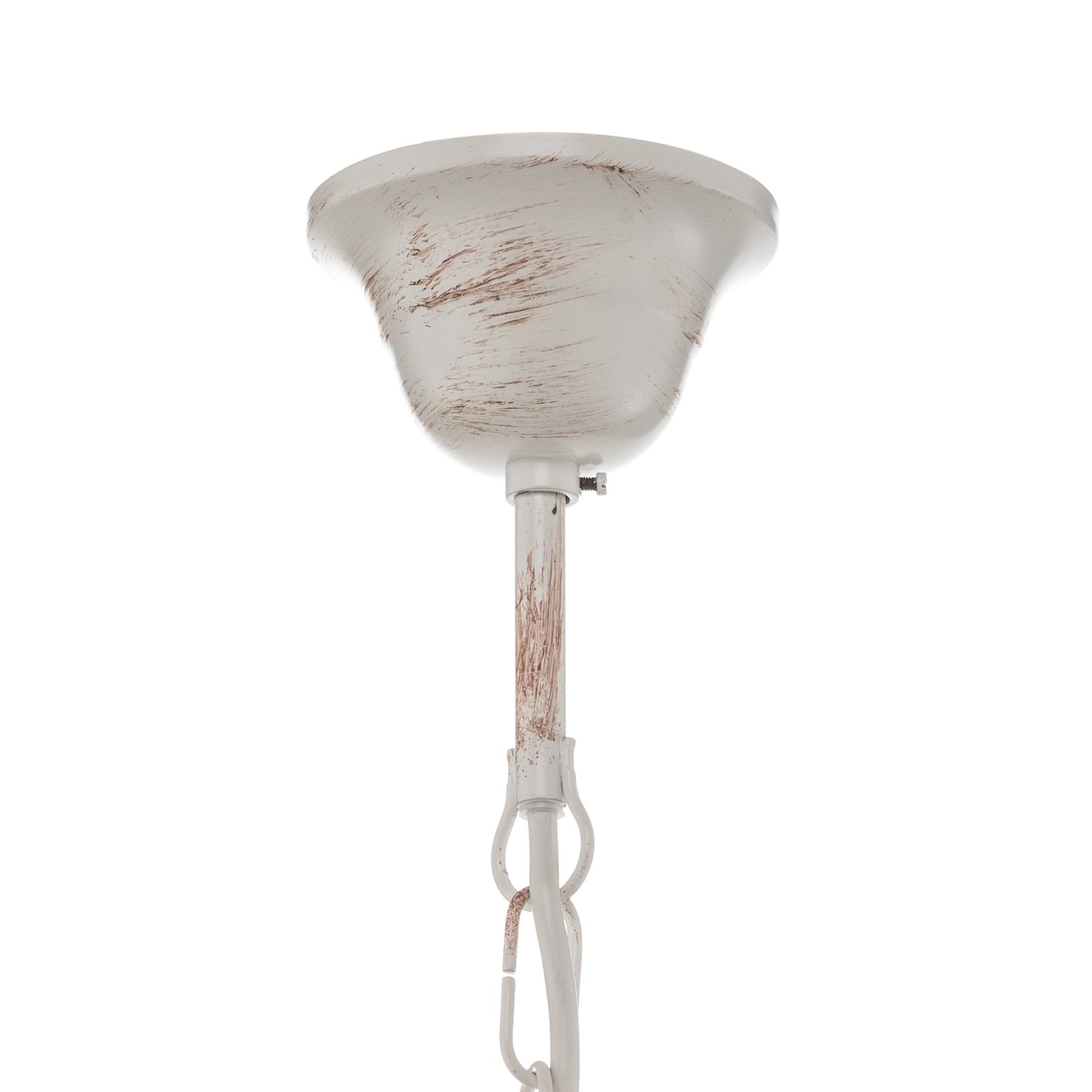 Lustr Pompei bez stínidlo na lampu, bílá antická