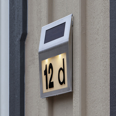LED-Solar-Hausnummernleuchte Wally