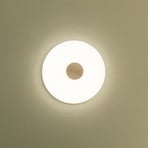 Candeeiro de parede LED Northern Glint, Ø 36 cm, vidro, branco opalino