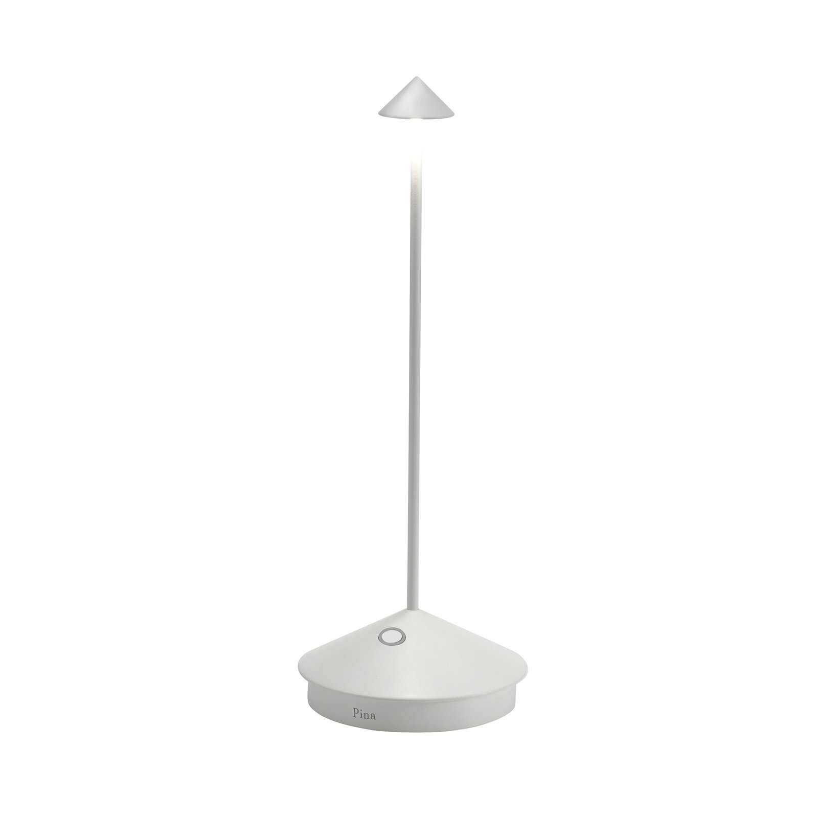 Zafferano Pina 3K rechargeable table lamp IP54 white