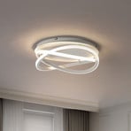 Plafonieră cu LED Lucande Aldric, alb, aluminiu, Ø 45 cm