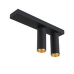 X-Beam Ceiling Lamp Double Black Gold - Loom Design