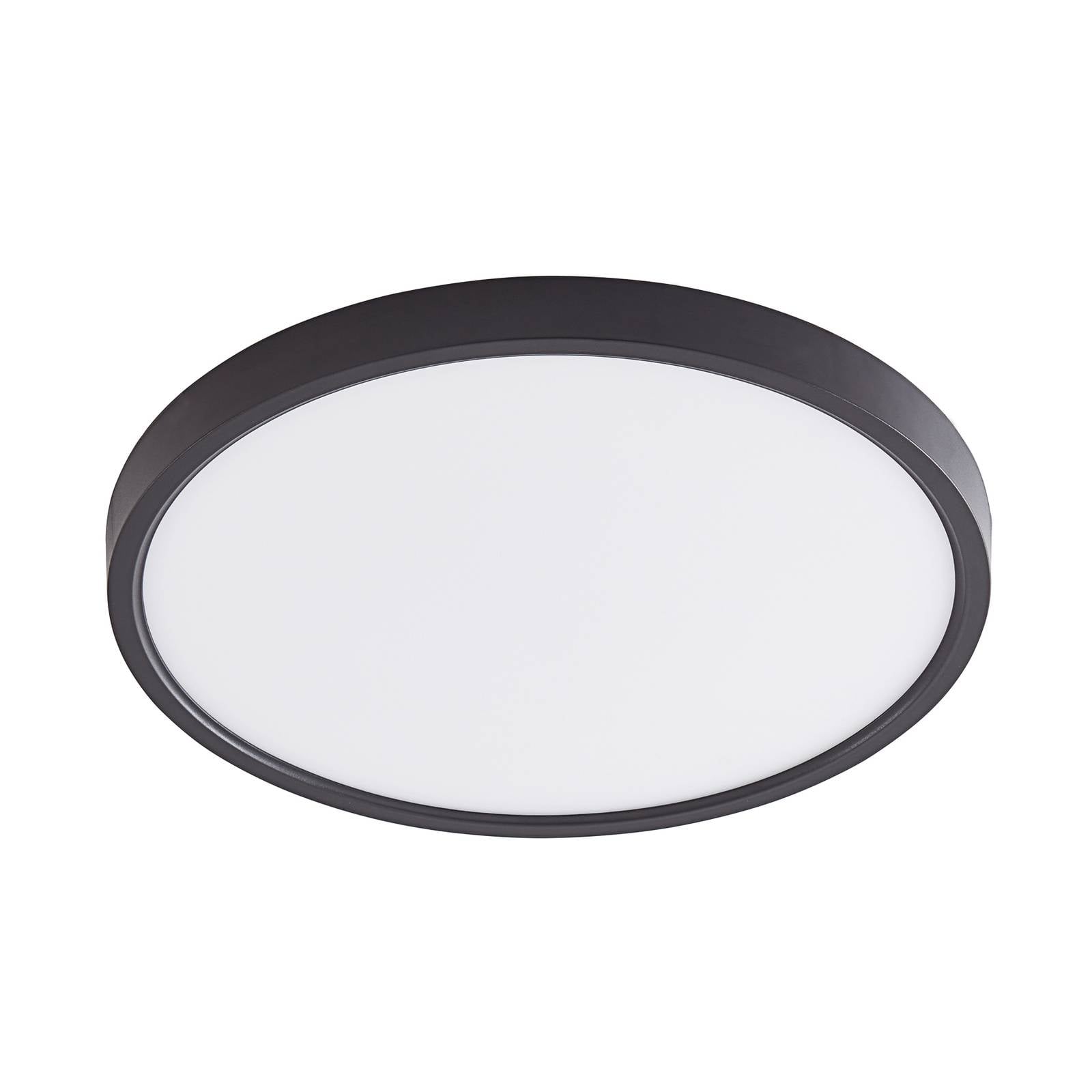 Lindby LED-Deckenleuchte Pravin, Ø 30 cm, CCT, schwarz