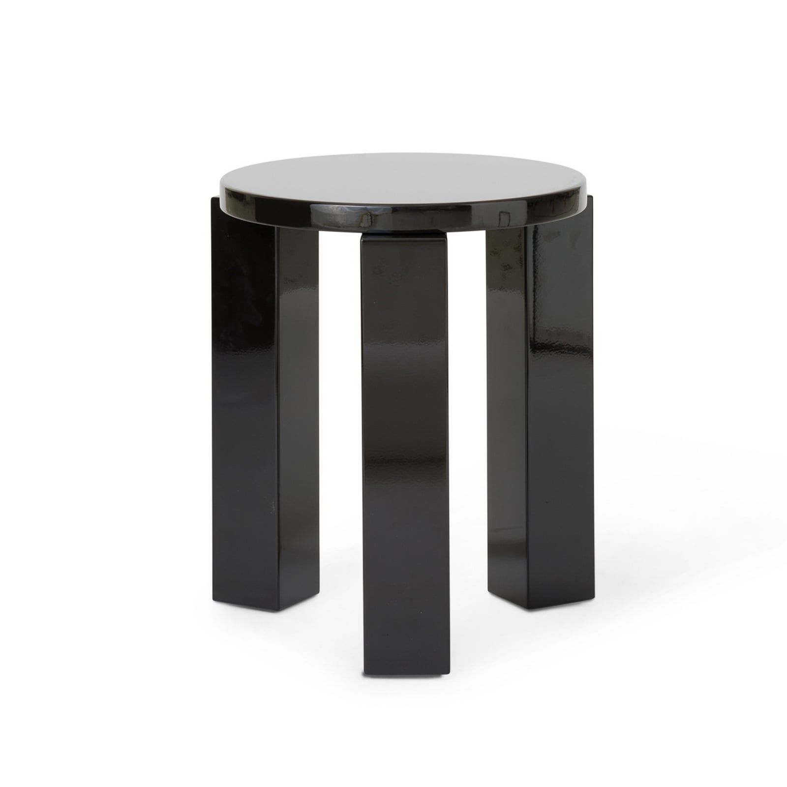 Atlas Hocker, kaffeebraun, Ø 36 cm, Holz - New Works Atlas Hocker, kaffeebraun, Ø 36 cm, Holz - New Works