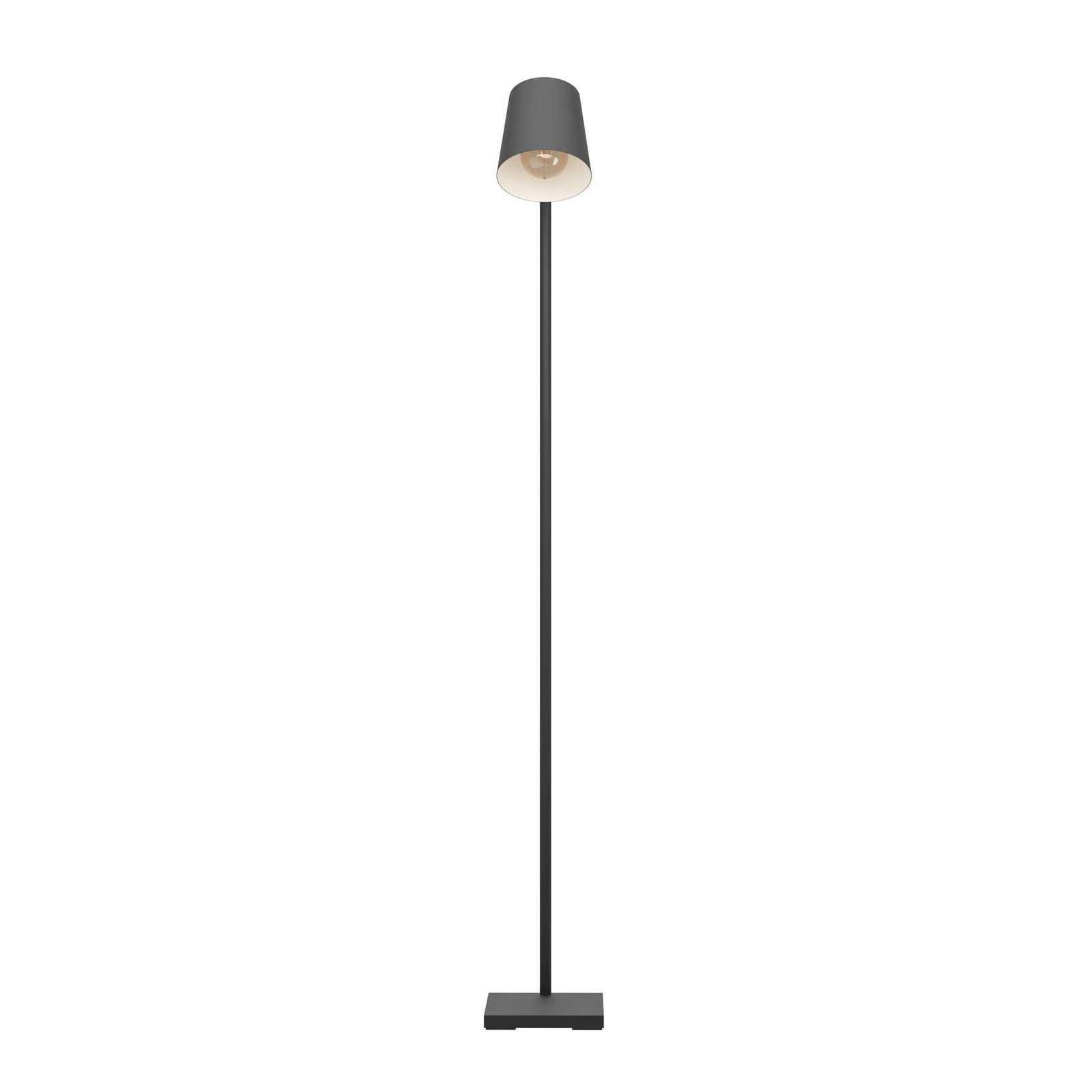 Talna svetilka Lacey, višina 159,5 cm, črna, jeklo