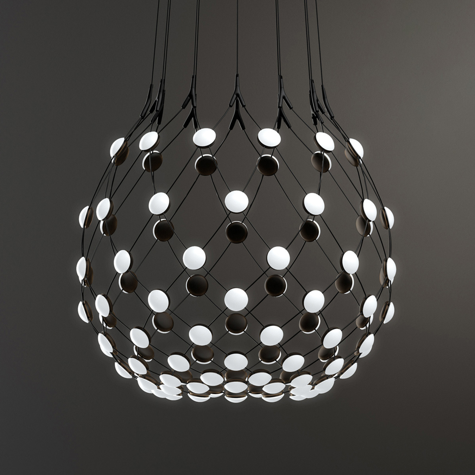 Luceplan Mesh lampa wisząca Ø 80cm zawieszenie 5m